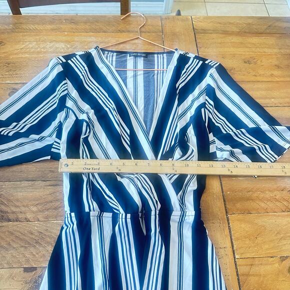 Lane Bryant blouse striped short sleeve tie back size 18/20 - Picture 6 of 6